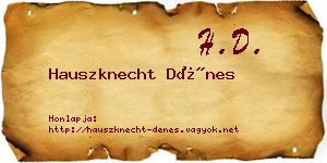 Hauszknecht Dénes névjegykártya