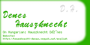 denes hauszknecht business card